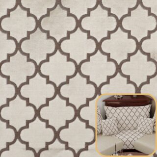 Tissu marocain Asma taupe