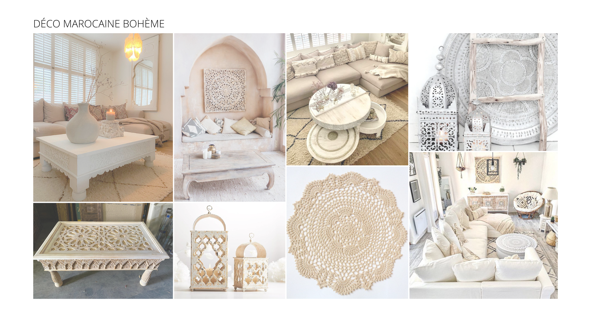 moodboard sur la décoration marocaine berbère