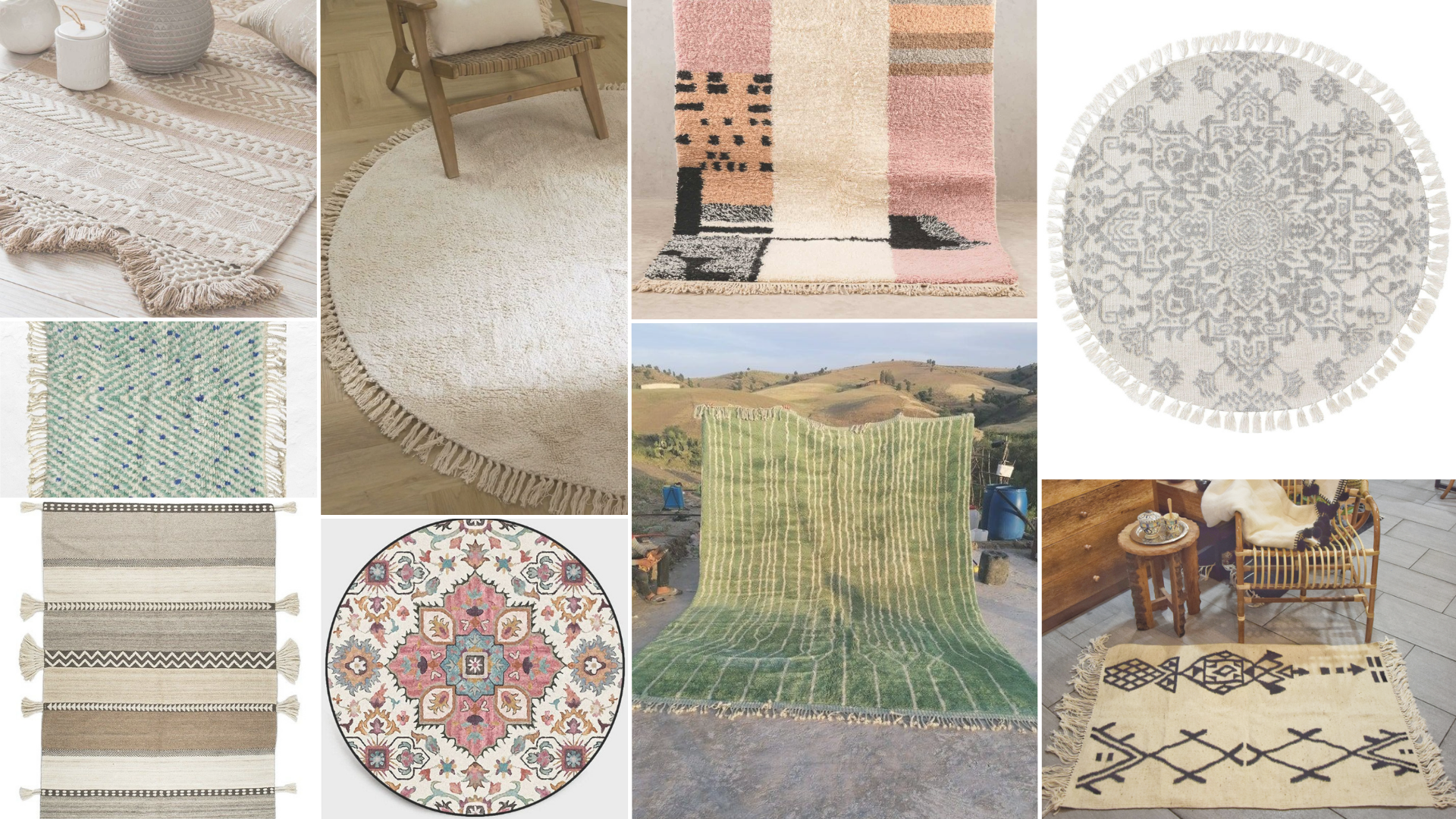 moodboard des forme de tapis marocain